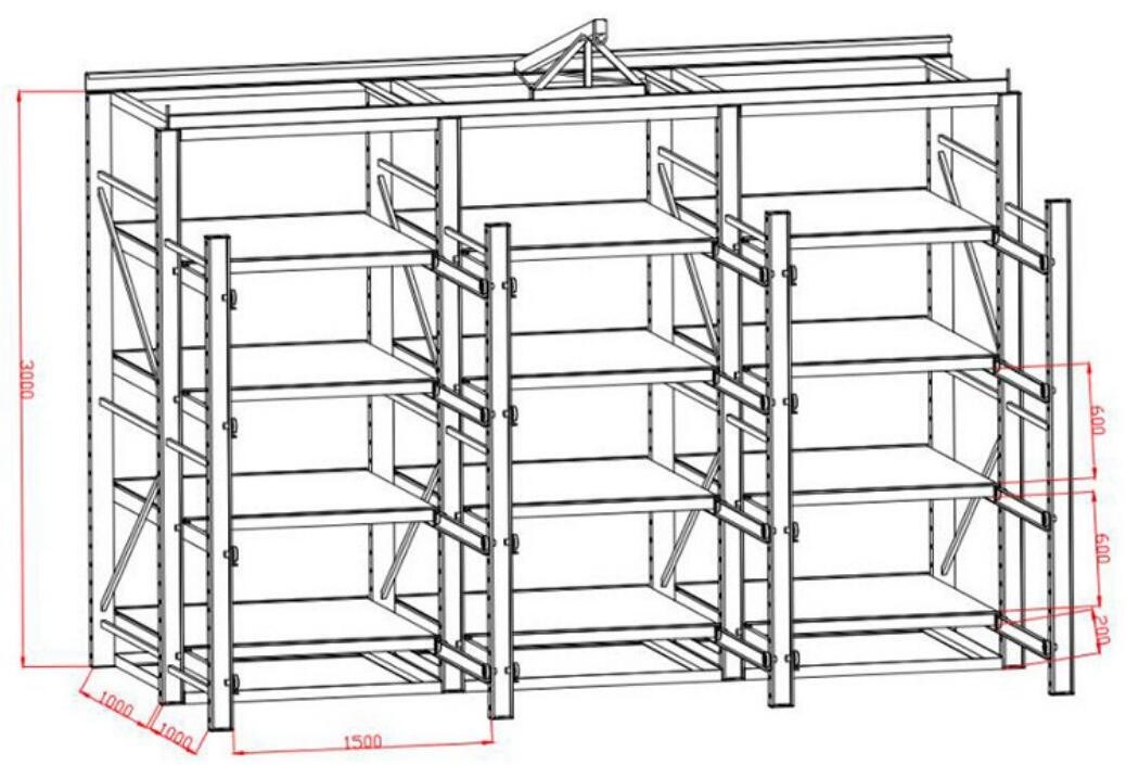 Heavy Weight Manufacturing and Forming Die Storage Rack For Mold Factory